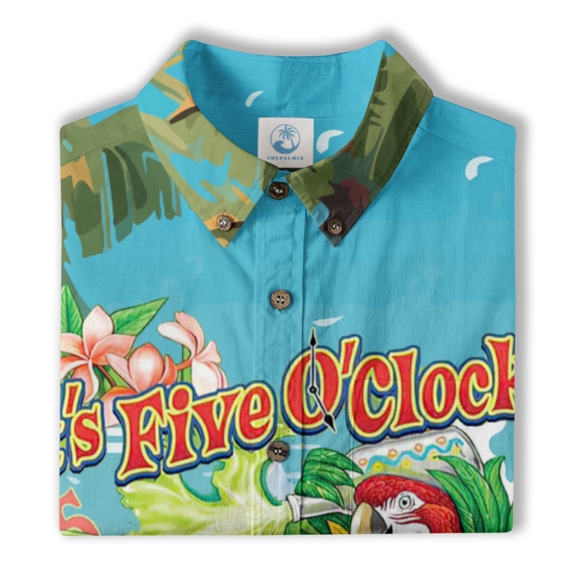 Parrot Beach Summer Hawaiian Shirt, Parrot It’s 5 O’clock Somewhere Hawaiian Shirt - The Palmix
