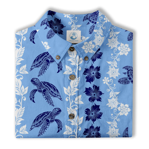 Sea Ocean Animals Women's Hawaiian Shirt, Ocean Fish Print - The Palmix