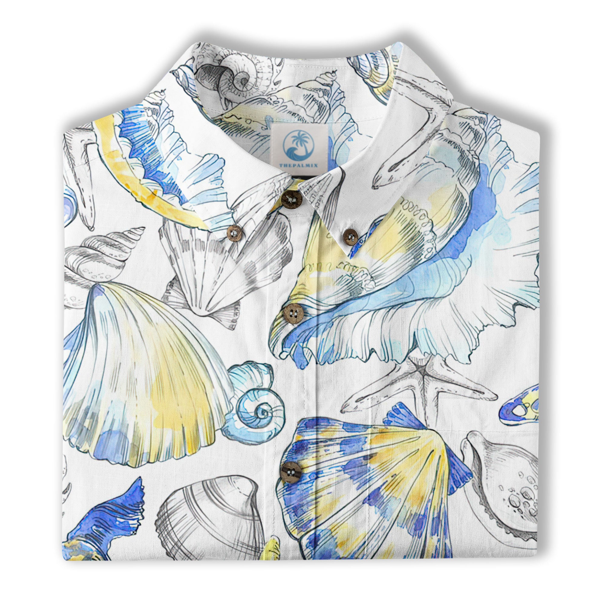 Ocean Animals Women's Hawaiian Shirt, Ocean Aloha Hawaiian Print - The Palmix