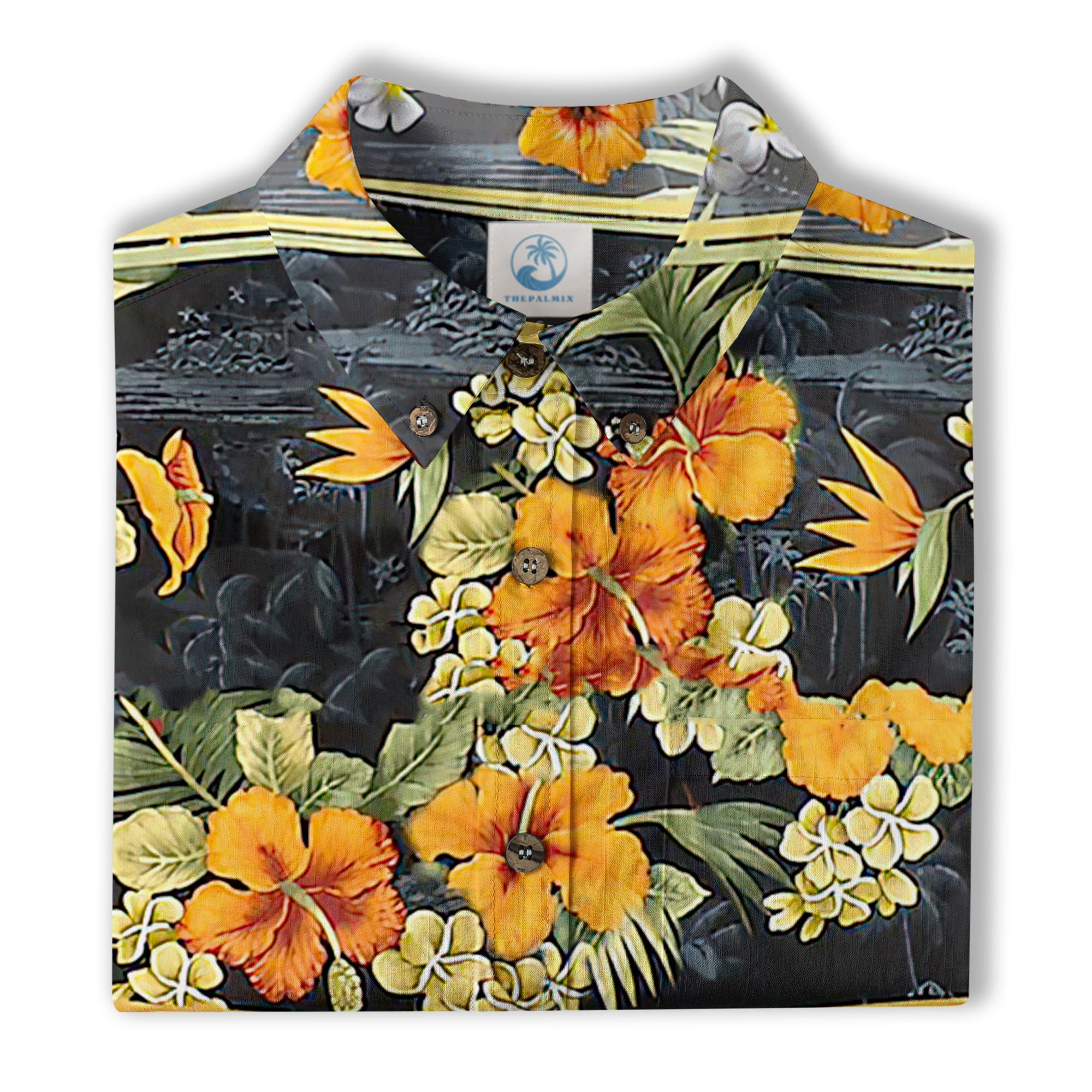Floral Pattern Short Sleeve Luau Beach Aloha Hawaiian Shirt - The Palmix