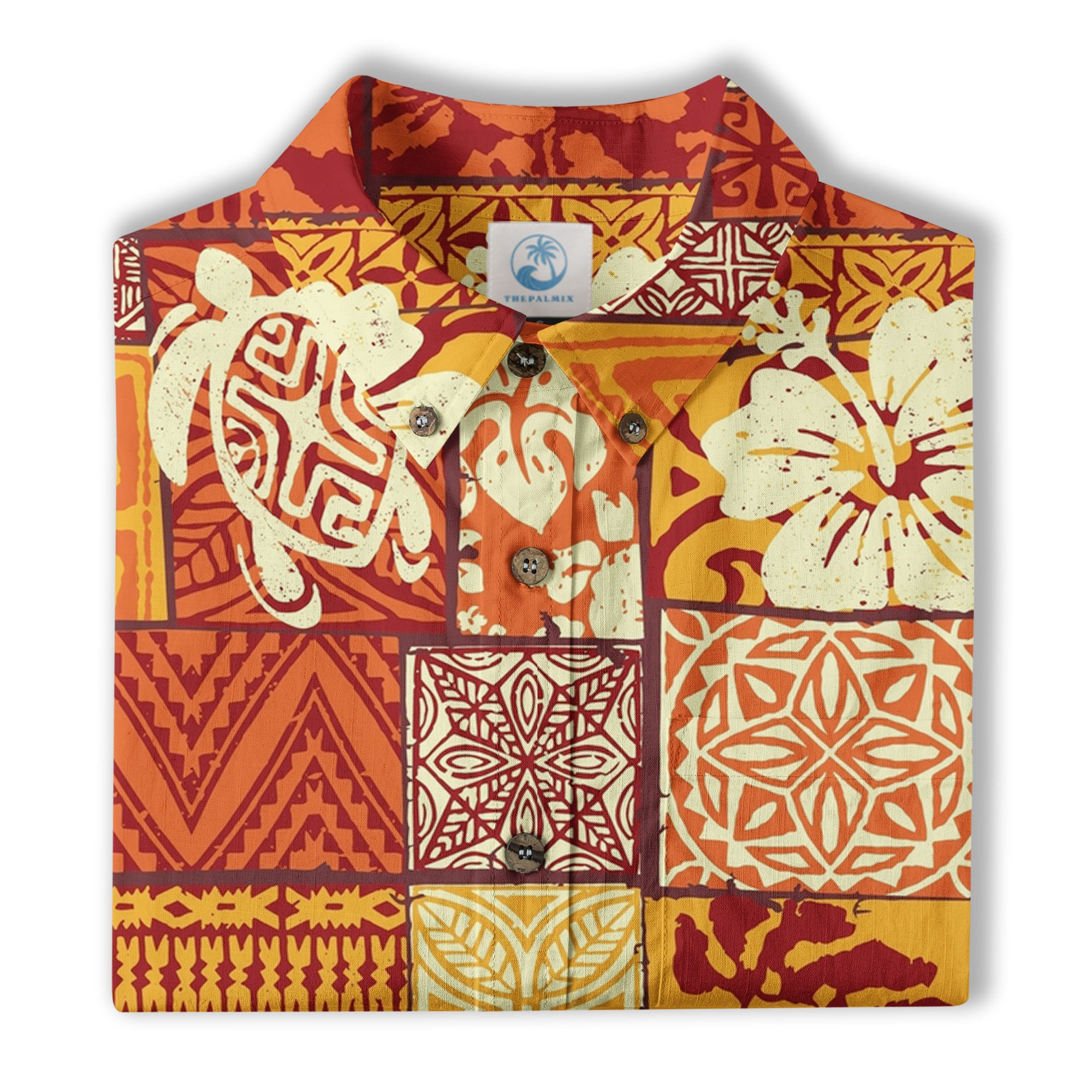 Floral Pattern Short Sleeve Luau Beach Aloha Hawaiian Shirt - The Palmix