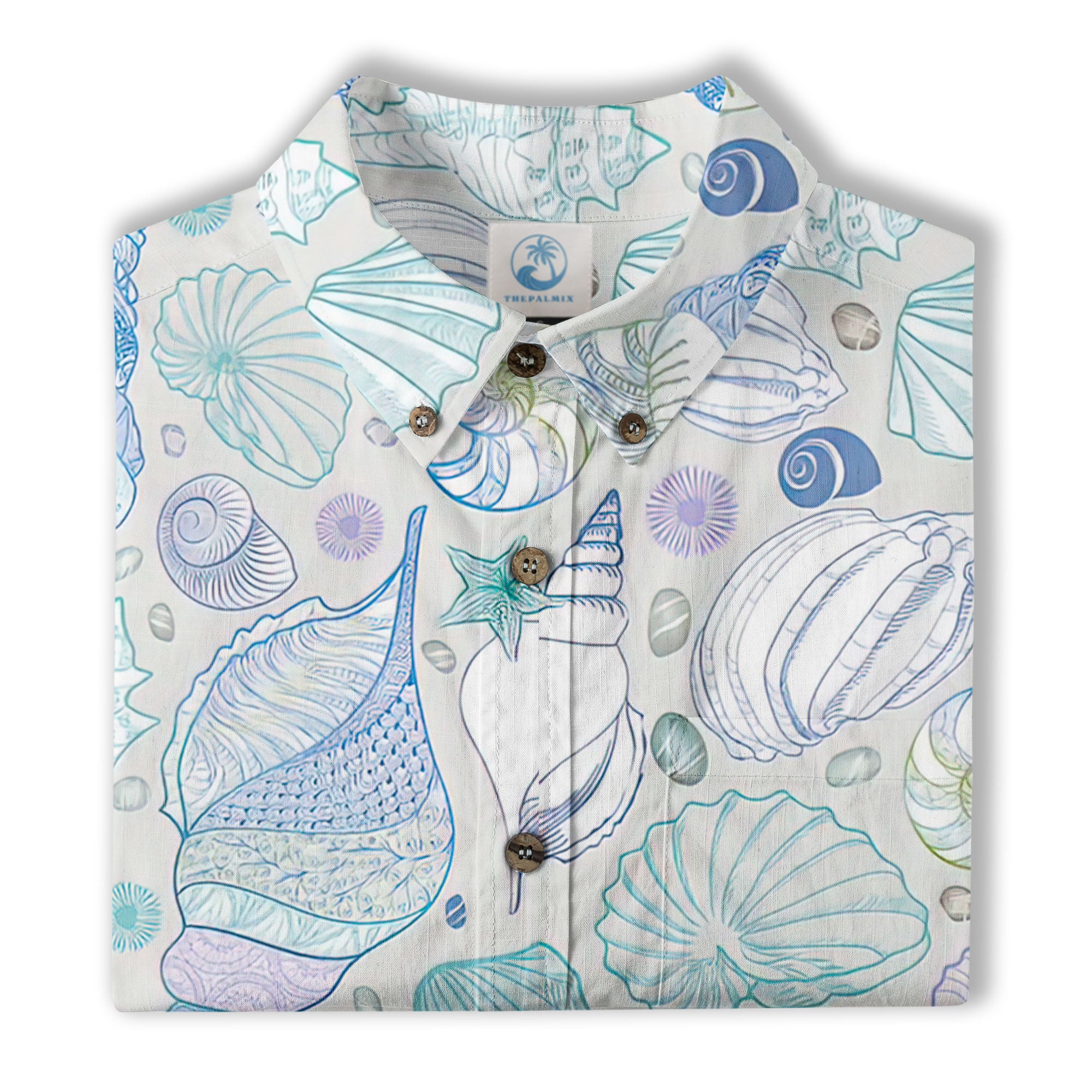 Sea Shells Animal Pattern Hawaii Shirt, Turtle Hawaiian Shirt for Men Women - The Palmix