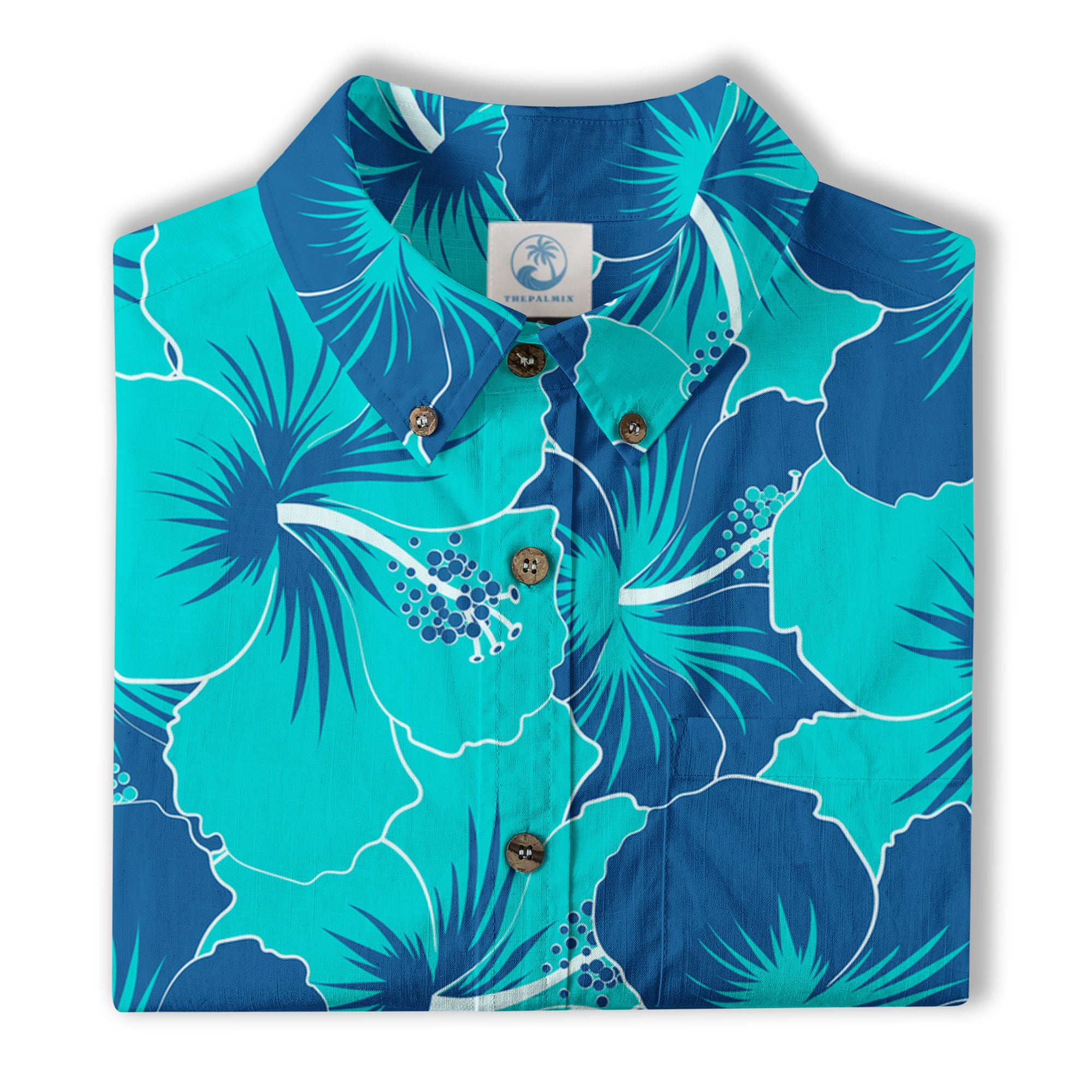 Floral Pattern Hawaii Shirt, Hibiscus Flower Shirt - The Palmix