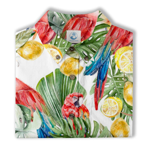 Parrot Hawaii Shirt for Men Women, Beautiful Watercolor Tropical Pattern Hawaii Shirt - The Palmix