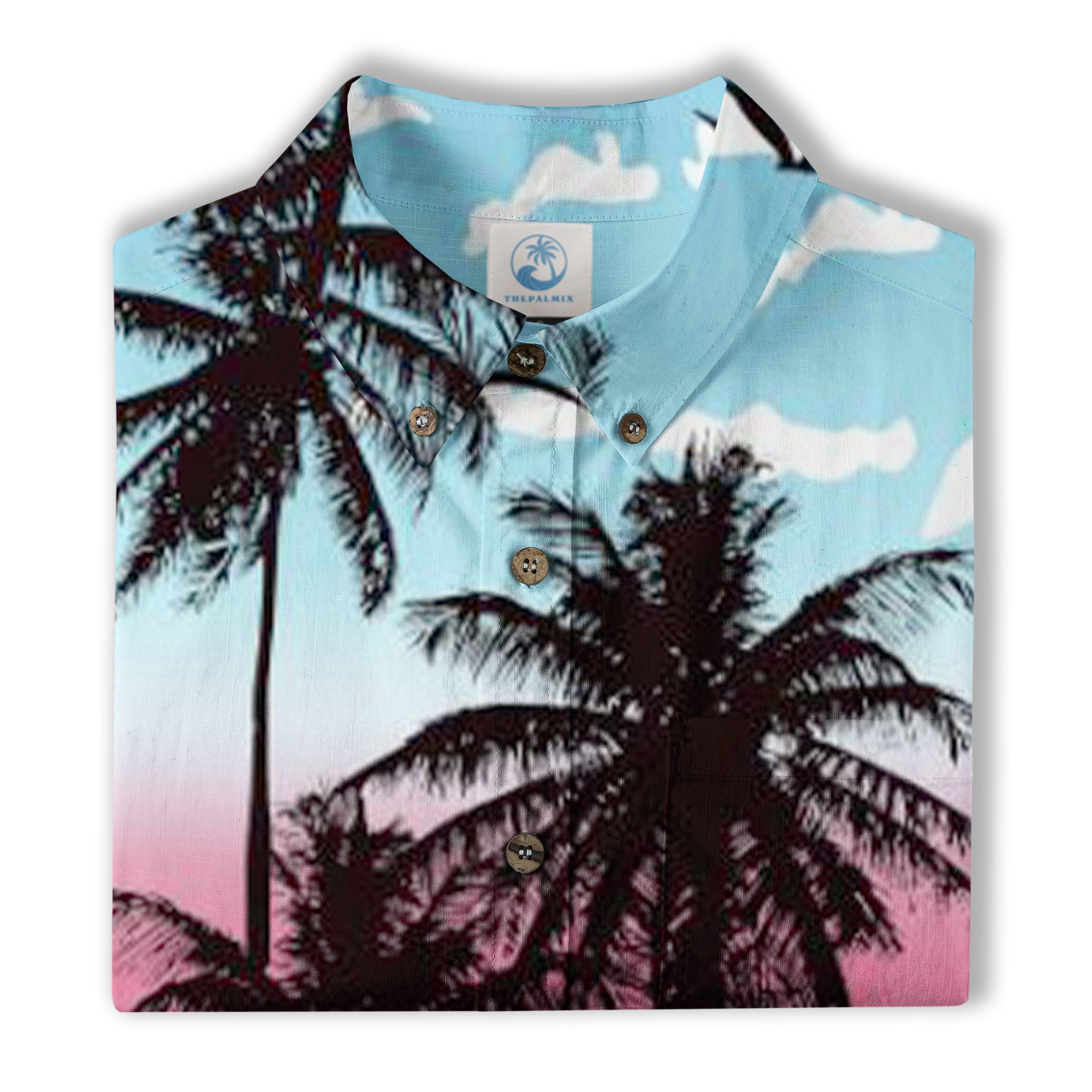 Coconut Trees Pattern Hawaii Shirt, Summer Beach Shirt - The Palmix