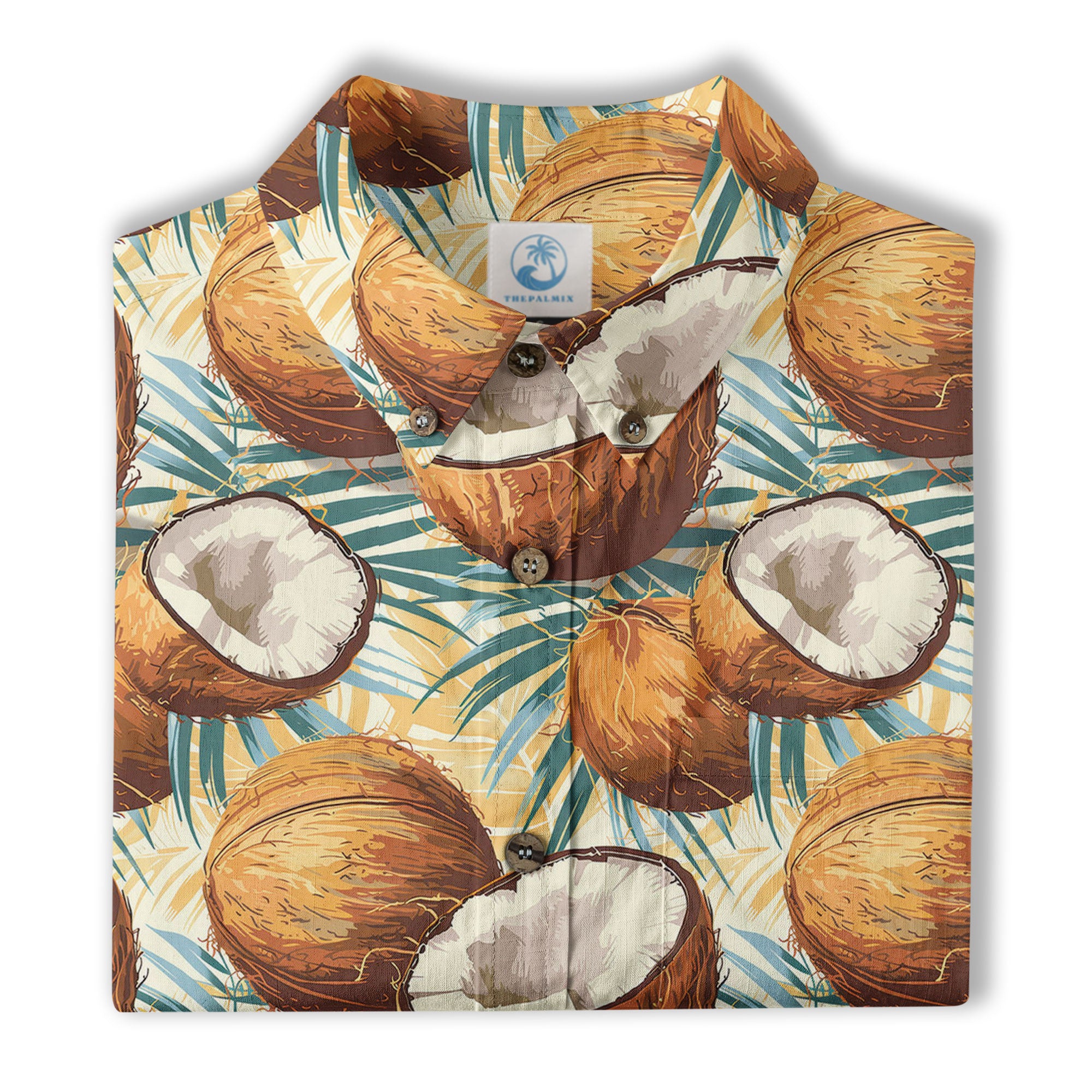 Coconut Trees Pattern Hawaii Shirt, Summer Beach Shirt - The Palmix