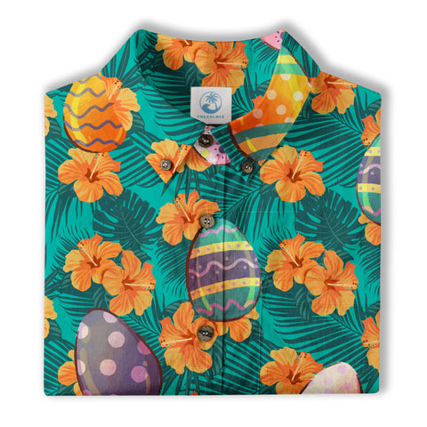 Easter Dinosaur Hawaiian Shirt Men Women Kid Youth, Bunny Dinosaur And Easter Eggs Shirt - The Palmix