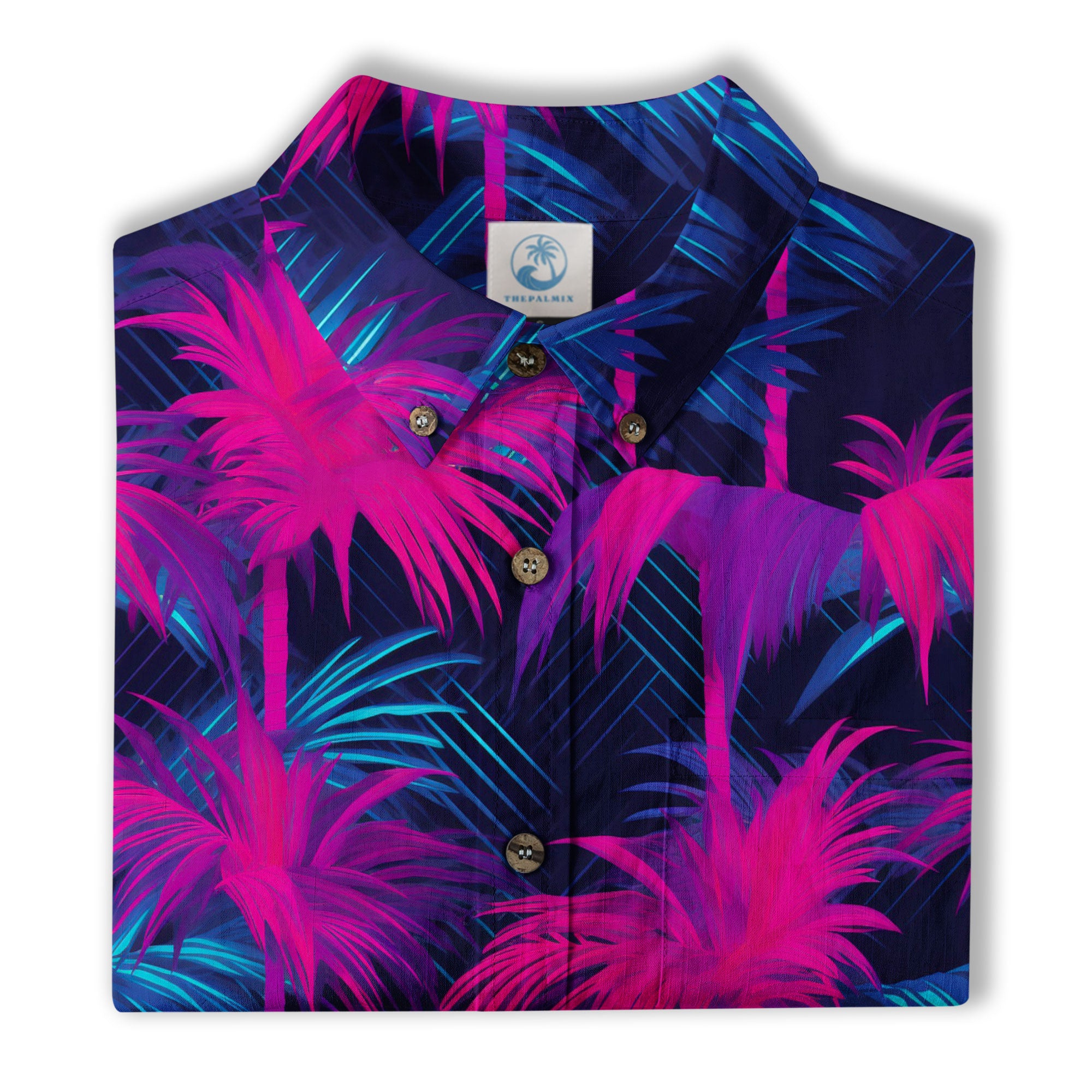 Electric Jungle Paradise Hawaiian Shirt, Tropical Beach Aloha Shirt, Hawaiian Summer Vibes Hawaiian Shirt - The Palmix