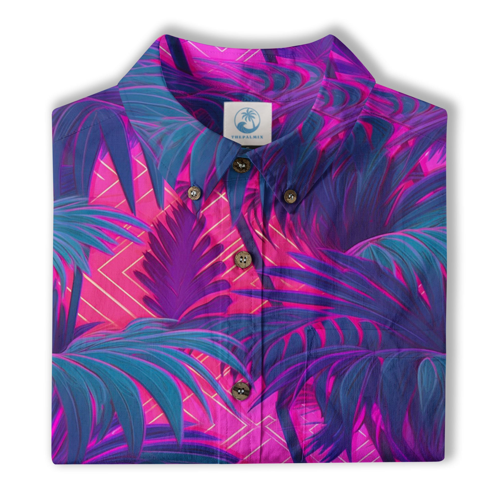 Electric Jungle Paradise Hawaiian Shirt, Tropical Beach Aloha Shirt, Hawaiian Summer Vibes Hawaiian Shirt - The Palmix