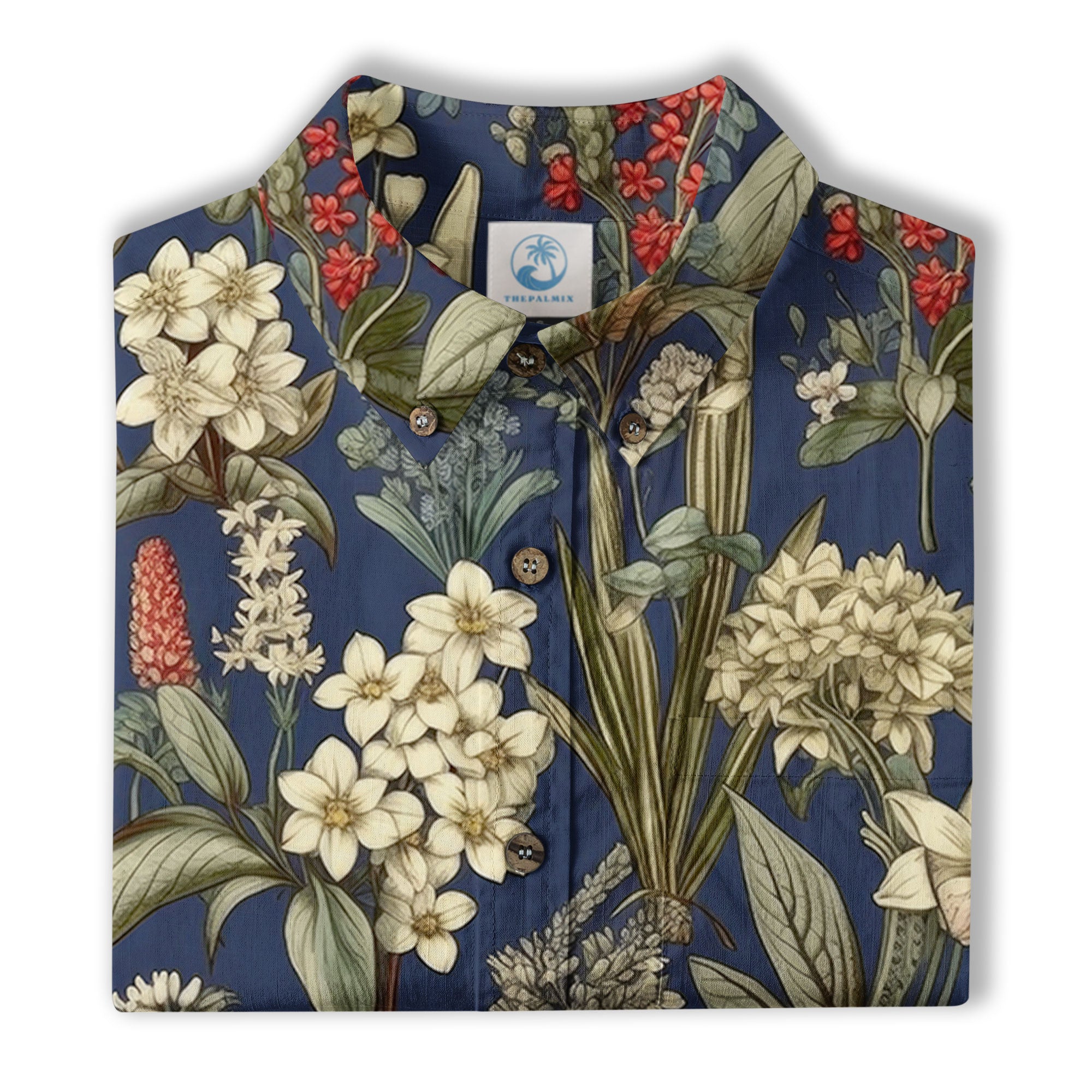 Classic Botanical Print Aloha Hawaiian Shirt – Old-School Island Vibes Hawaii Shirt - The Palmix