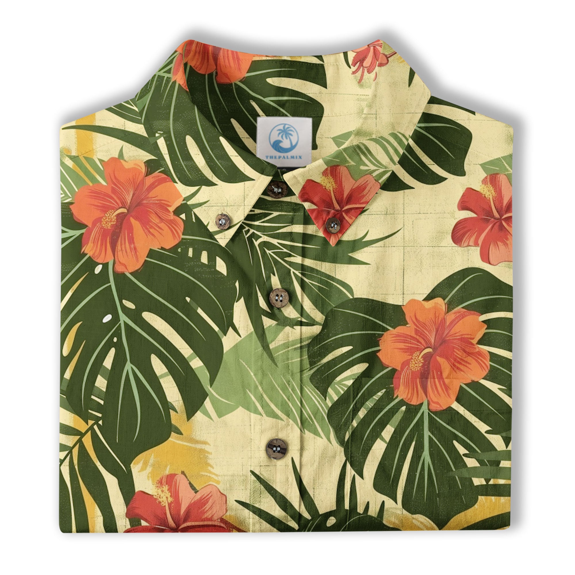 Vintage Aloha Hibiscus Flowers Hawaii Shirt, Floral Hawaiian Button Down Shirt - The Palmix