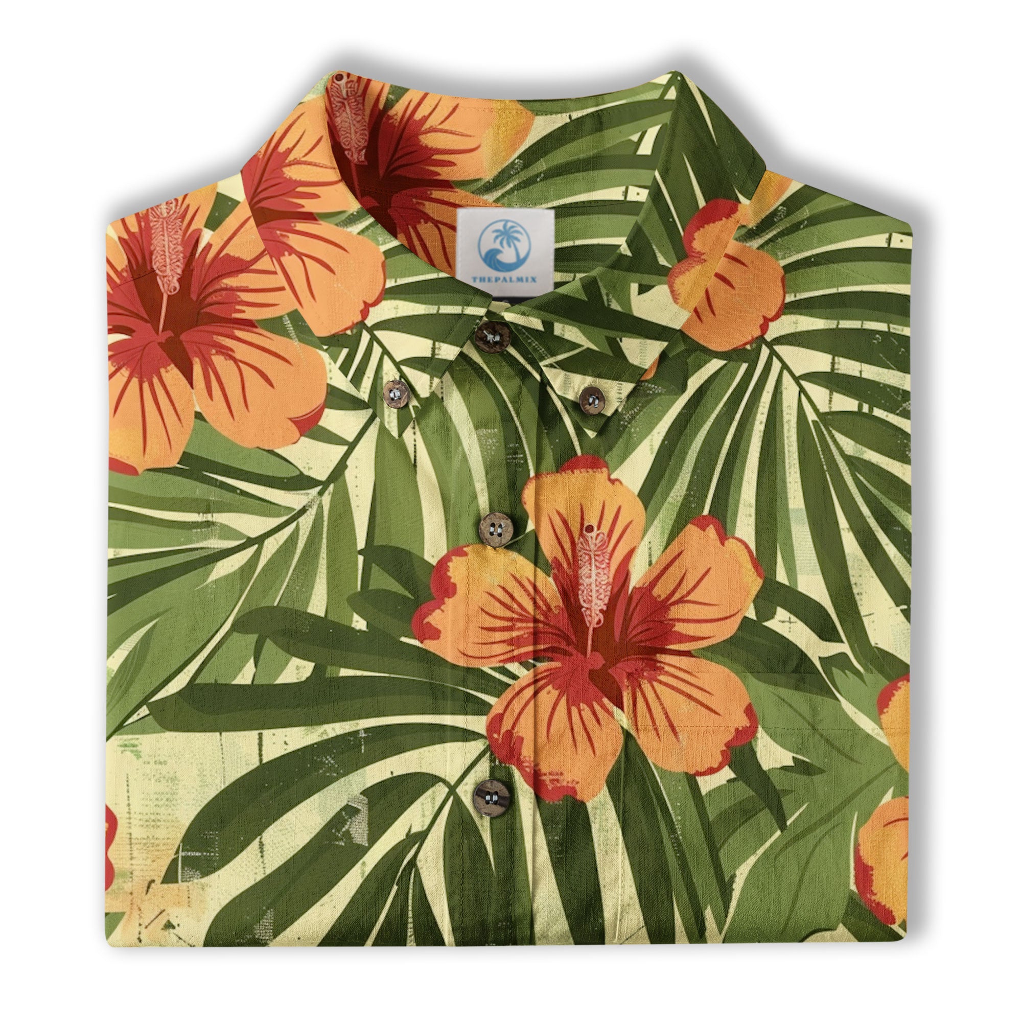 Vintage Aloha Hibiscus Flowers Hawaii Shirt, Floral Hawaiian Button Down Shirt - The Palmix
