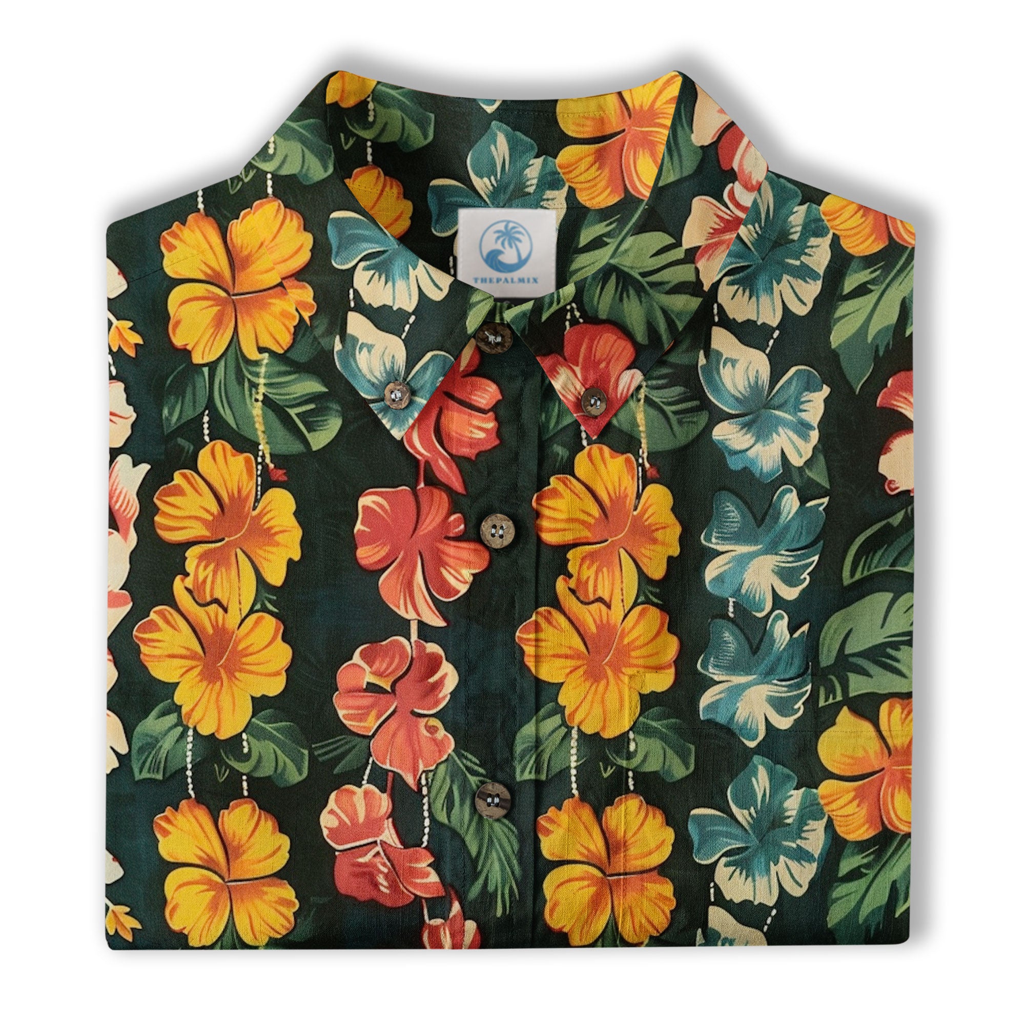 Vintage Aloha Hibiscus Flowers Hawaii Shirt, Floral Hawaiian Button Down Shirt - The Palmix