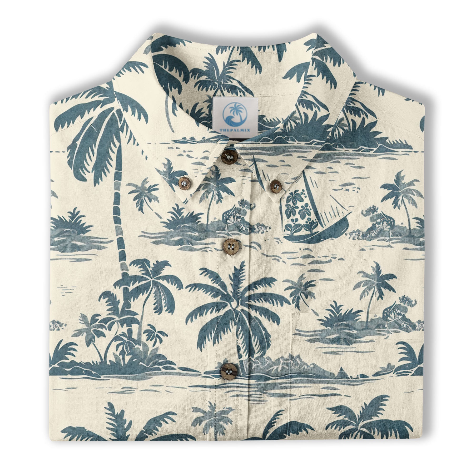 Tropical Garden Blossom Hawaii Shirt, Exotic Hawaiian Button Down Shirt - The Palmix