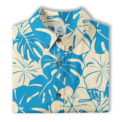 Vintage Aloha Hibiscus Flowers Hawaii Shirt, Floral Hawaiian Button Down Shirt for Men - The Palmix