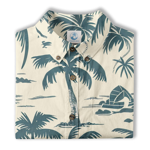 Vintage Aloha Hibiscus Flowers Hawaii Shirt, Floral Hawaiian Button Down Shirt for Men - The Palmix