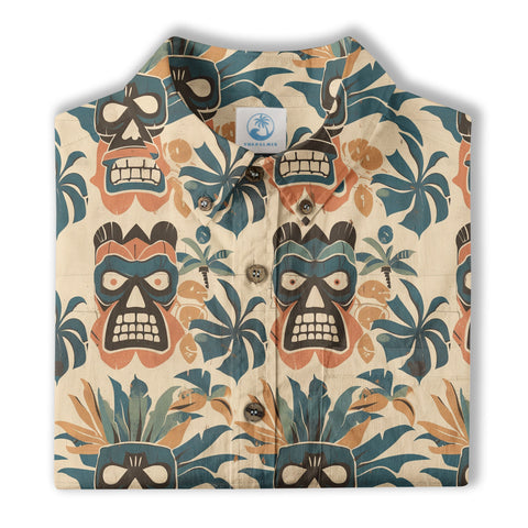 Retro Aloha Hibiscus Flowers Hawaii Shirt, Floral Hawaiian Button Down Shirt - The Palmix