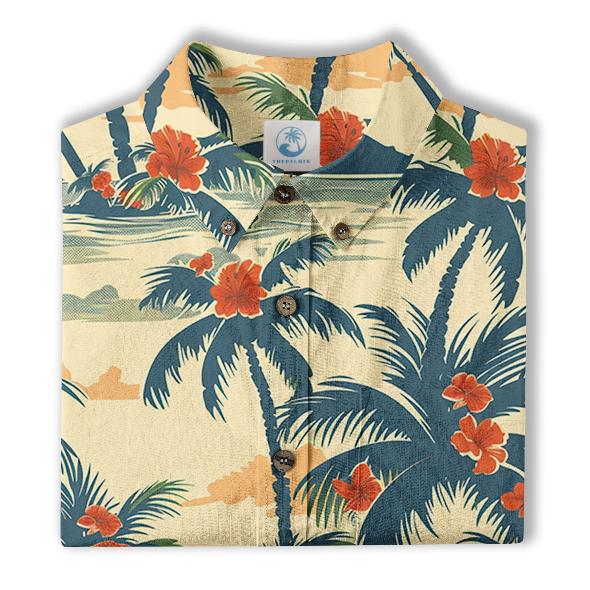 Retro Aloha Flowers Hawaii Shirt, Floral Pattern Hawaiian Shirt - The Palmix