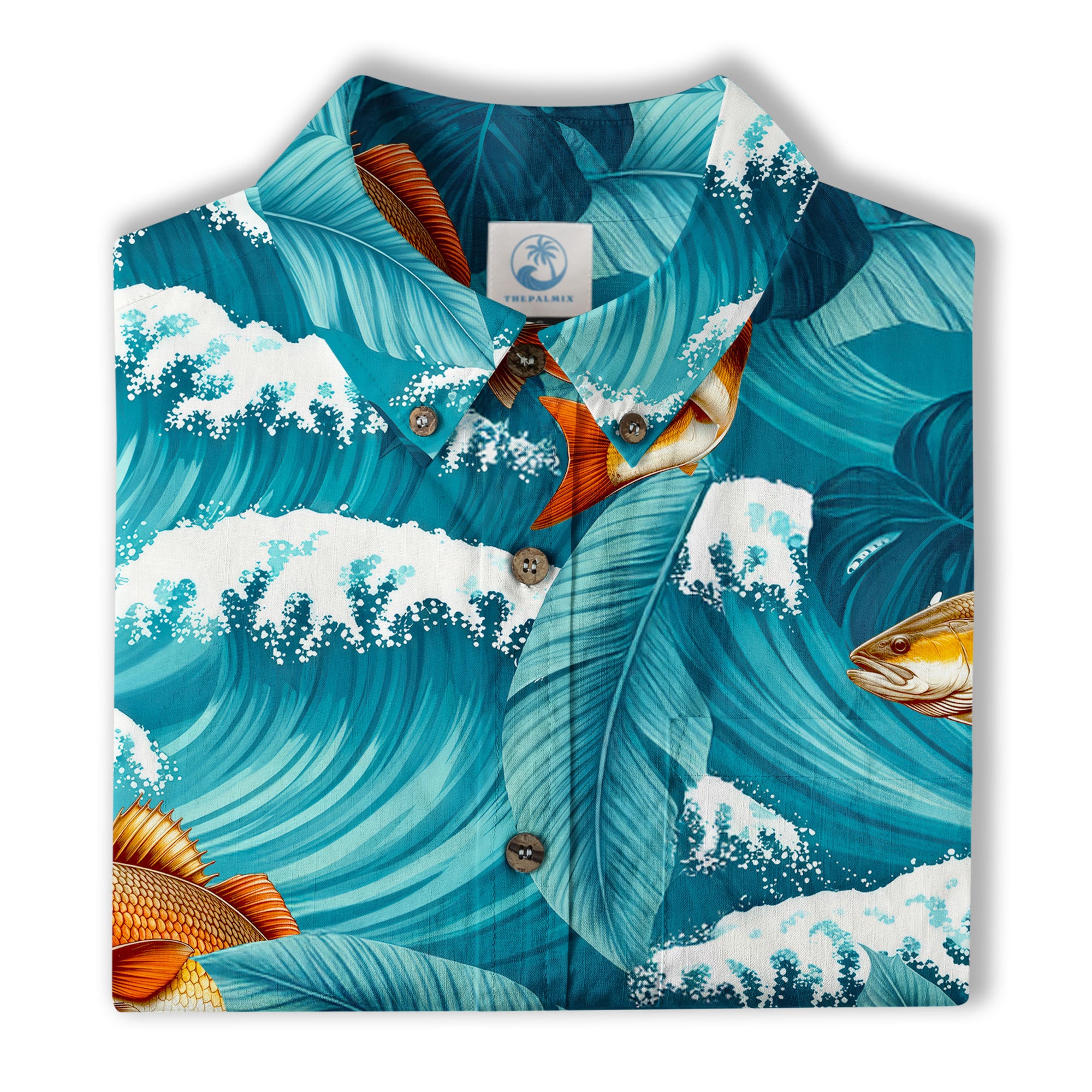 Koi Fish Hawaiian Ocean Shirt, hawaiian vacation drumfish family matching - The Palmix