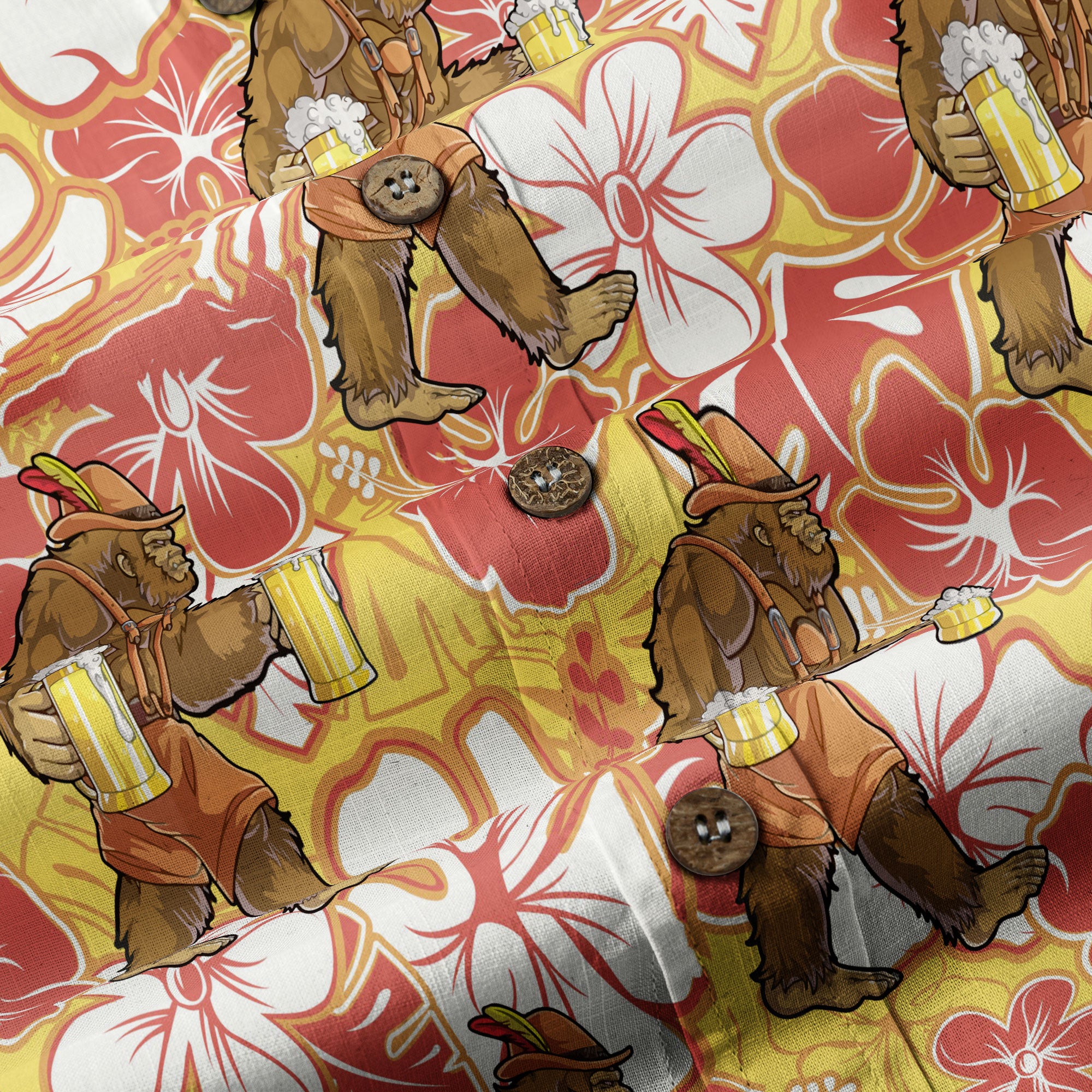 Bigfoot Beer Hawaiian Shirt, Bigfoot Aloha Shirt, Amazing Bigfoot Button Up Shirt - The Palmix