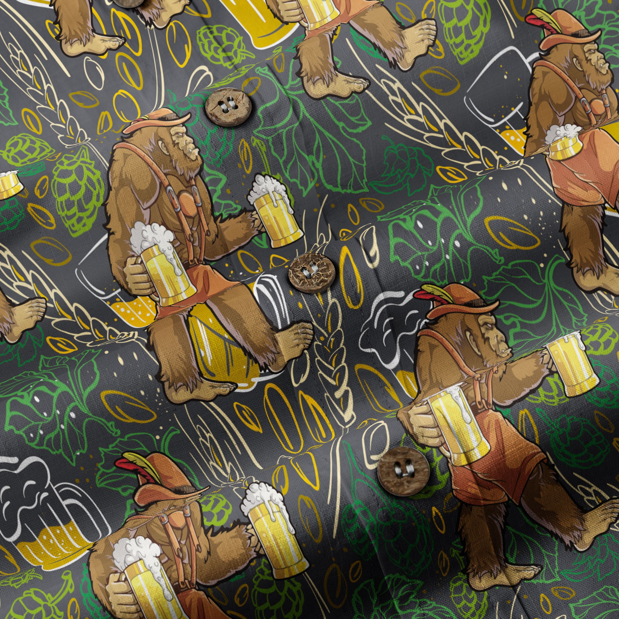 Bigfoot Beer Hawaiian Shirt, Bigfoot Aloha Shirt, Beer Button Down Shirt - The Palmix