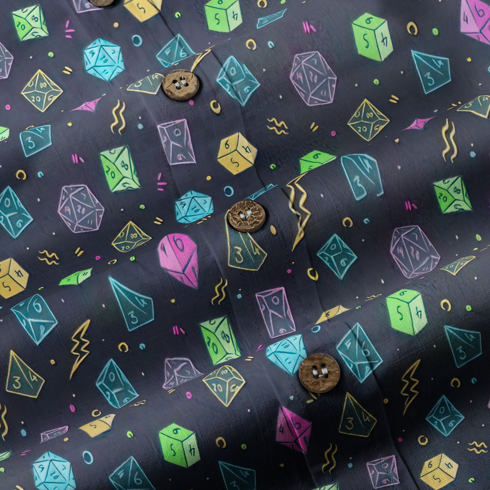 DnD Hawaii Shirt, Dice Print Hawaii Shirt, Dungeon Master Gift, Roleplaying Game Aloha Hawaii Shirt - The Palmix
