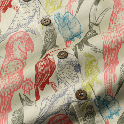 Parrot Hawaiian Shirt, Tropical Hawaiian Shirt, Parrot Summer Hawaiian Beach Shirt - The Palmix