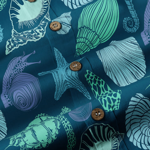 Turtle Pattern Shirt, Turtle Ocean Animals Hawaiian Shirt - The Palmix