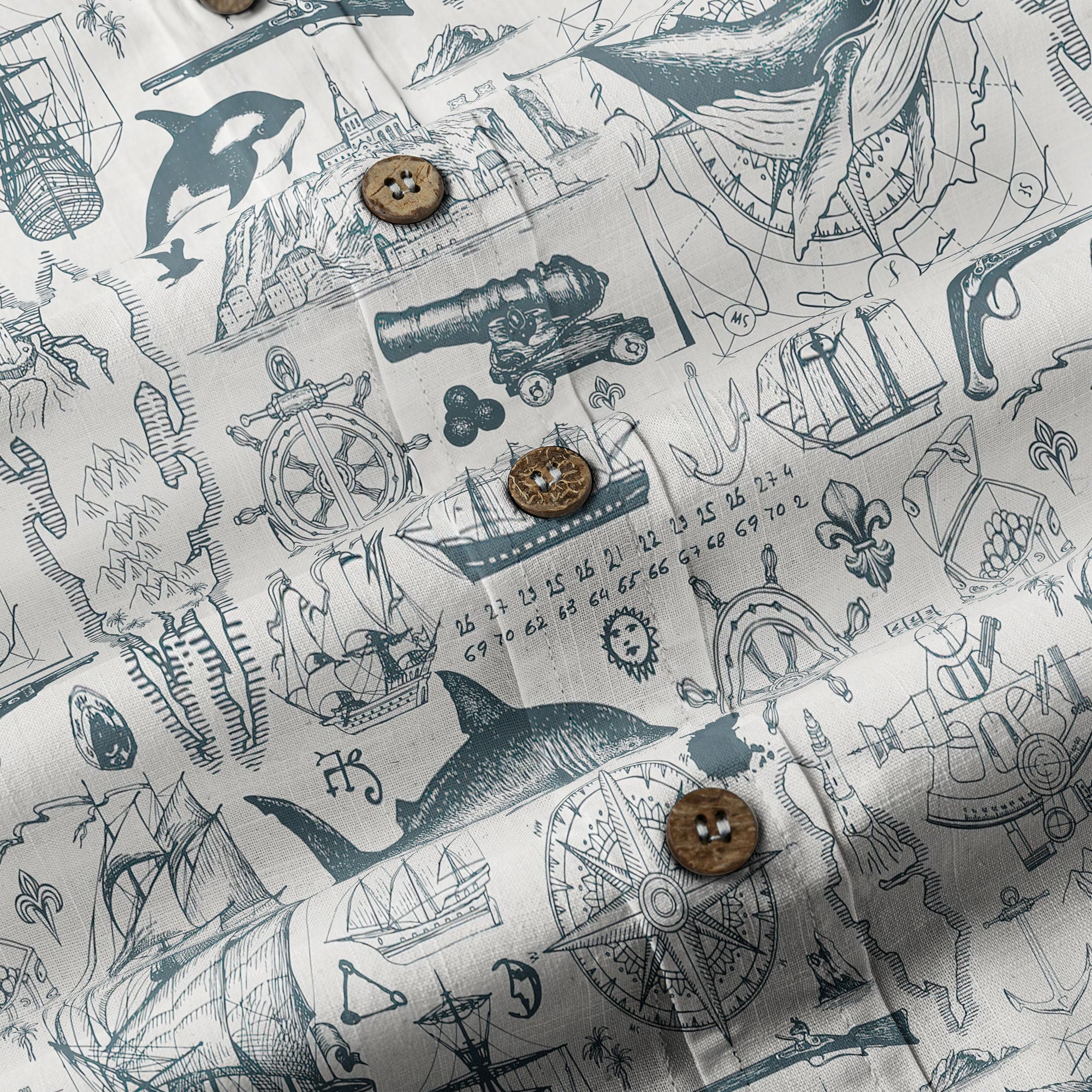 Sea Hawaiian Shirts for Men Women, Sea Animal Aloha Summer Beach Shirt Short Sleeve Button Down - The Palmix