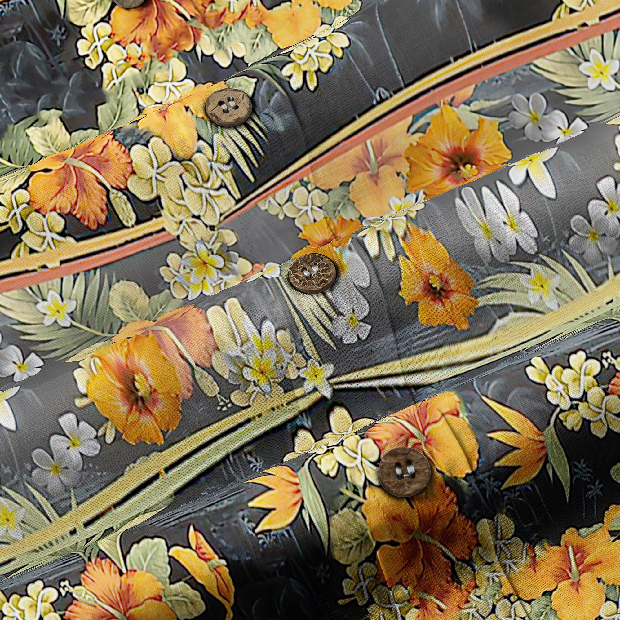 Floral Pattern Short Sleeve Luau Beach Aloha Hawaiian Shirt - The Palmix