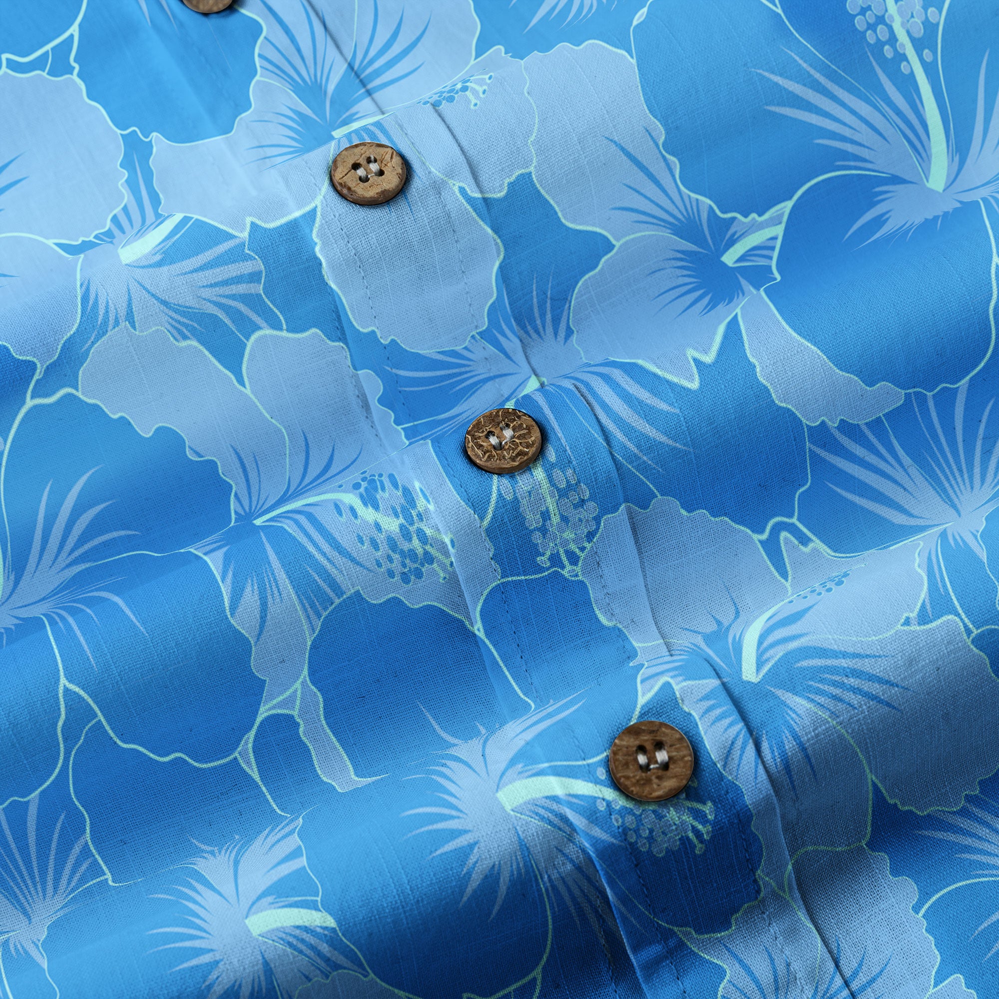 Floral Pattern Hawaii Shirt, Hibiscus Flower Shirt - The Palmix