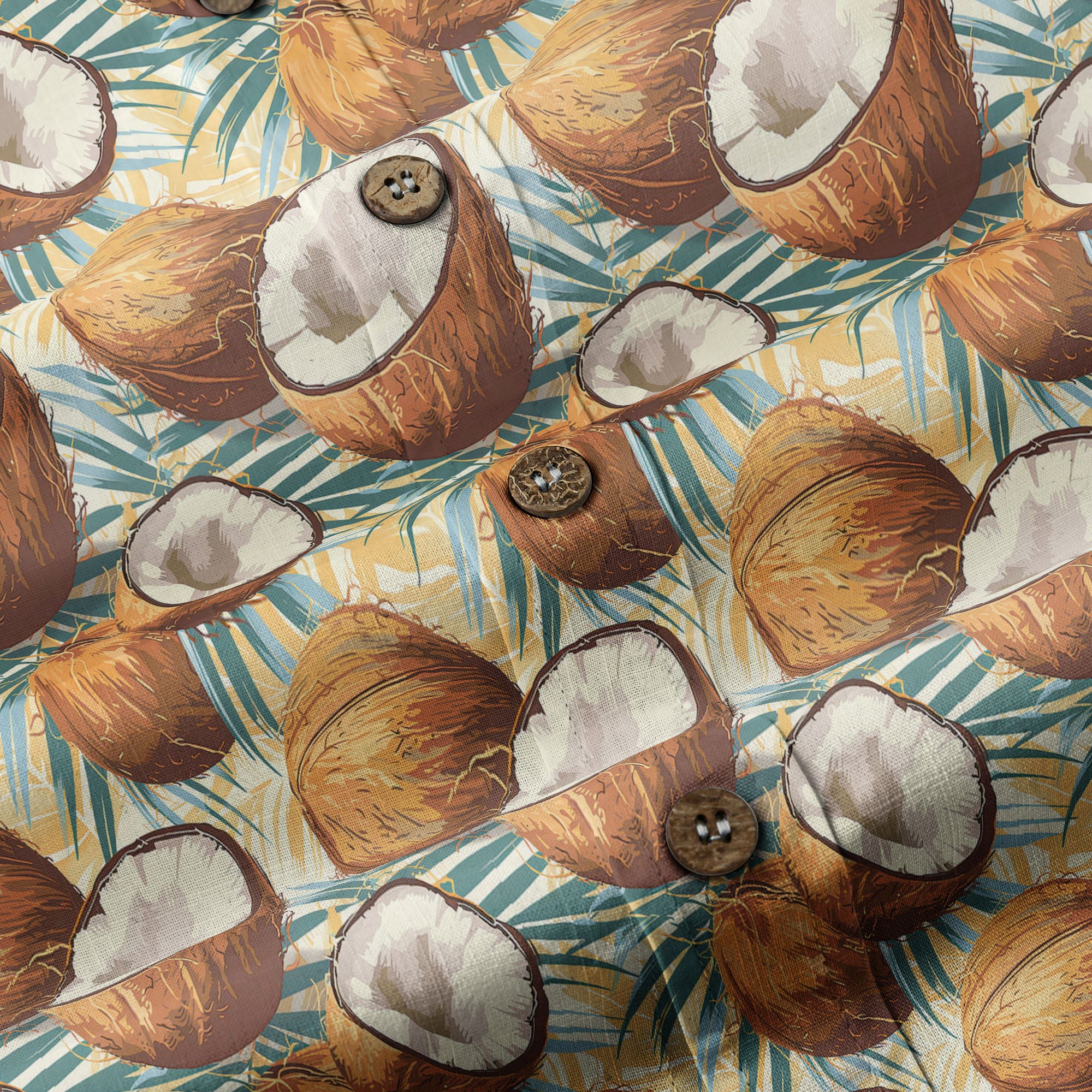 Coconut Trees Pattern Hawaii Shirt, Summer Beach Shirt - The Palmix