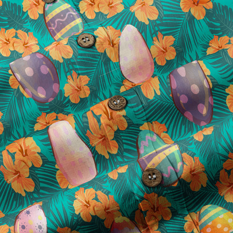 Easter Dinosaur Hawaiian Shirt Men Women Kid Youth, Bunny Dinosaur And Easter Eggs Shirt - The Palmix