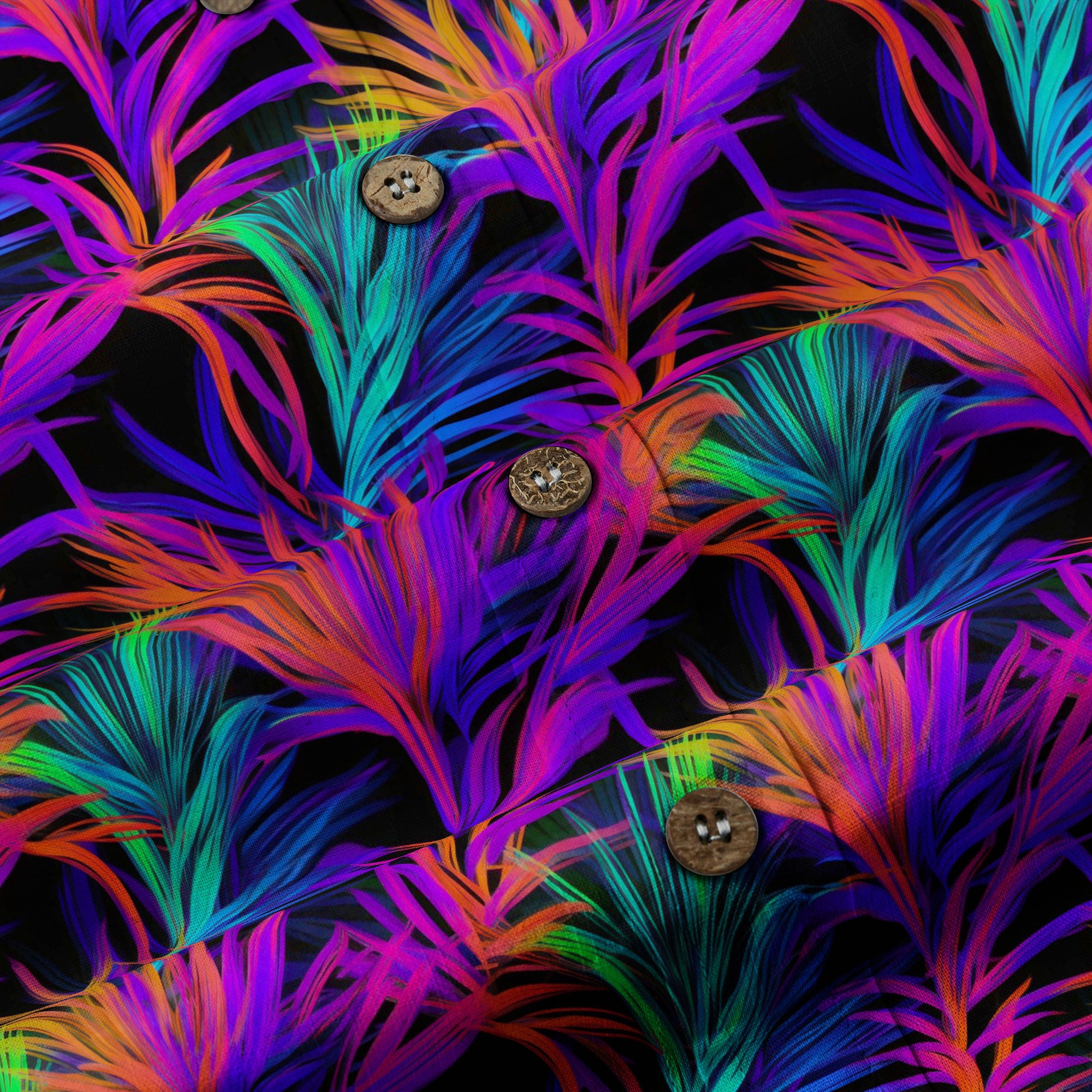 Vibrant Electric Tropical Hawaiian Shirt – Aloha Beach Pattern - The Palmix