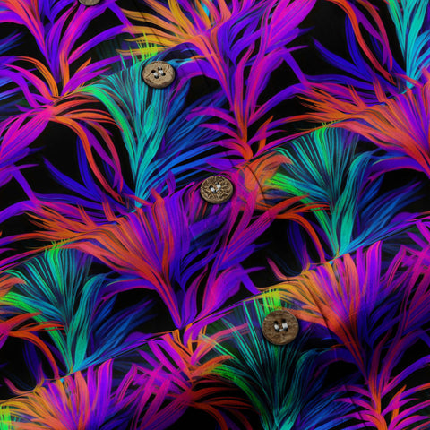 Vibrant Electric Tropical Hawaiian Shirt – Aloha Beach Pattern - The Palmix