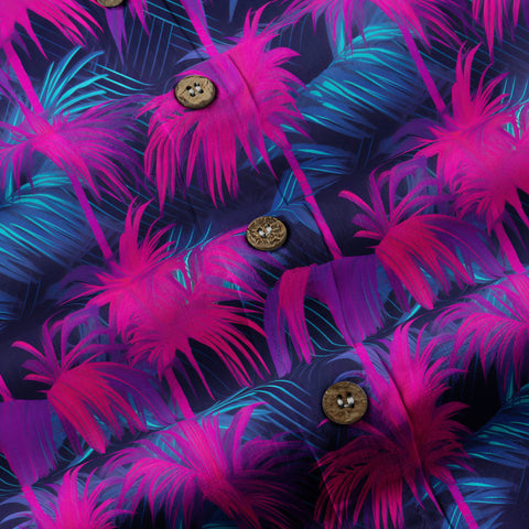 Electric Jungle Paradise Hawaiian Shirt, Tropical Beach Aloha Shirt, Hawaiian Summer Vibes Hawaiian Shirt - The Palmix