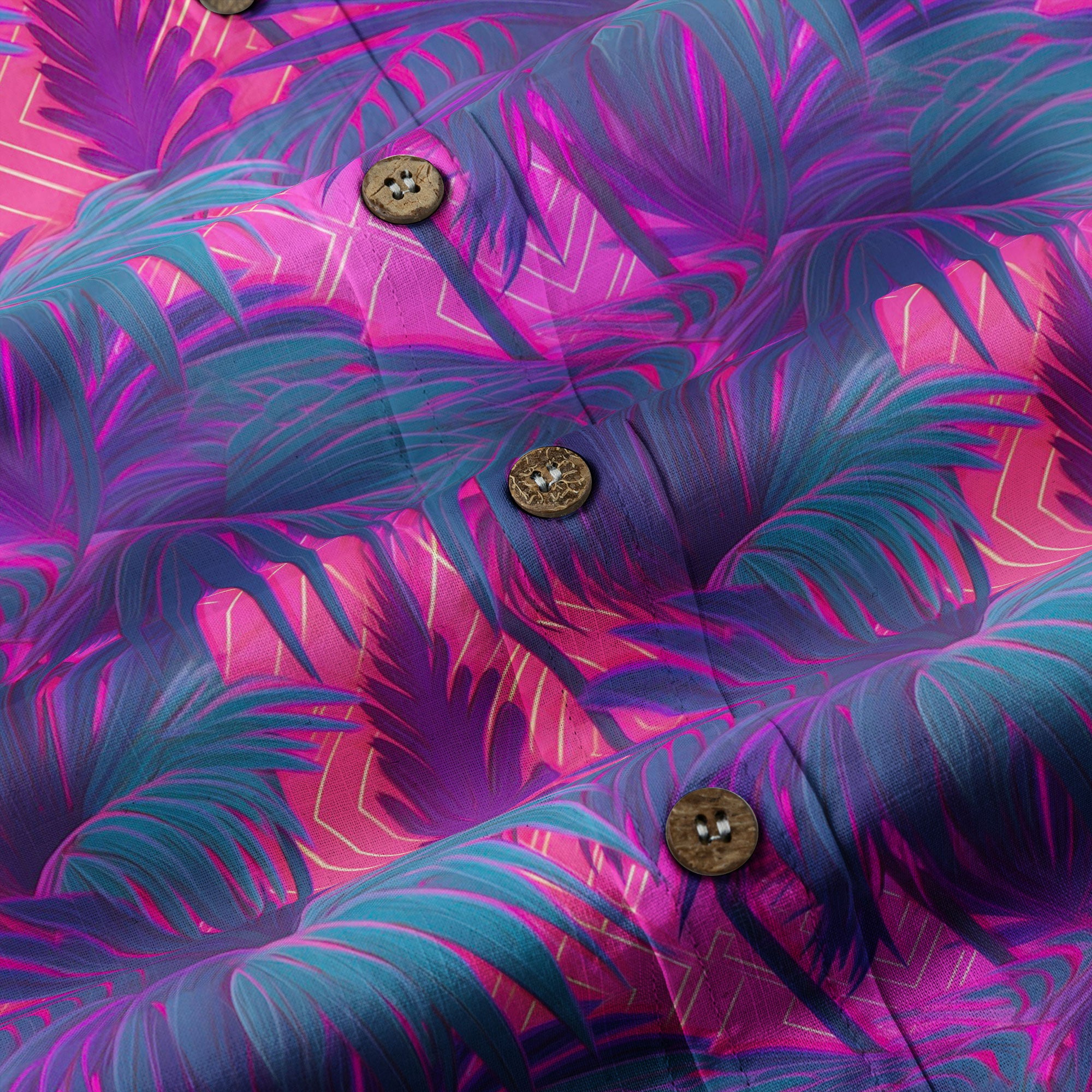 Electric Jungle Paradise Hawaiian Shirt, Tropical Beach Aloha Shirt, Hawaiian Summer Vibes Hawaiian Shirt - The Palmix