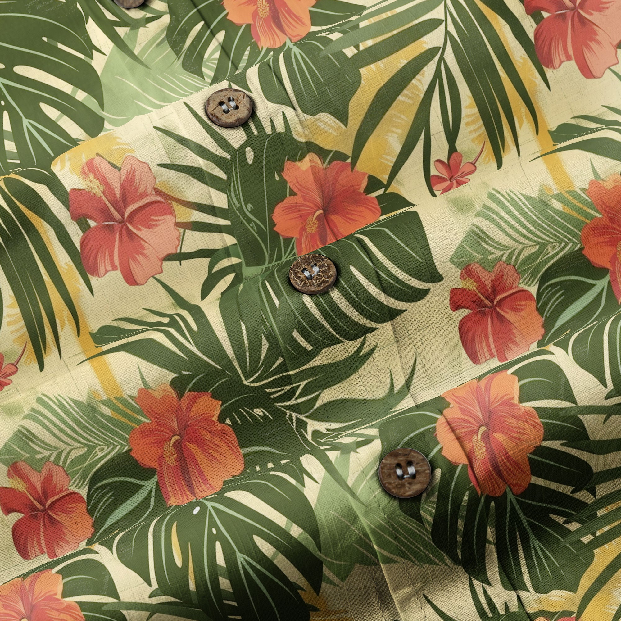 Vintage Aloha Hibiscus Flowers Hawaii Shirt, Floral Hawaiian Button Down Shirt - The Palmix