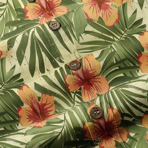 Vintage Aloha Hibiscus Flowers Hawaii Shirt, Floral Hawaiian Button Down Shirt - The Palmix