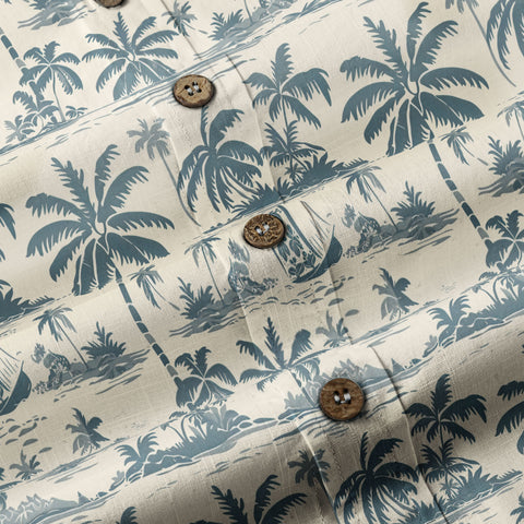 Tropical Garden Blossom Hawaii Shirt, Exotic Hawaiian Button Down Shirt - The Palmix