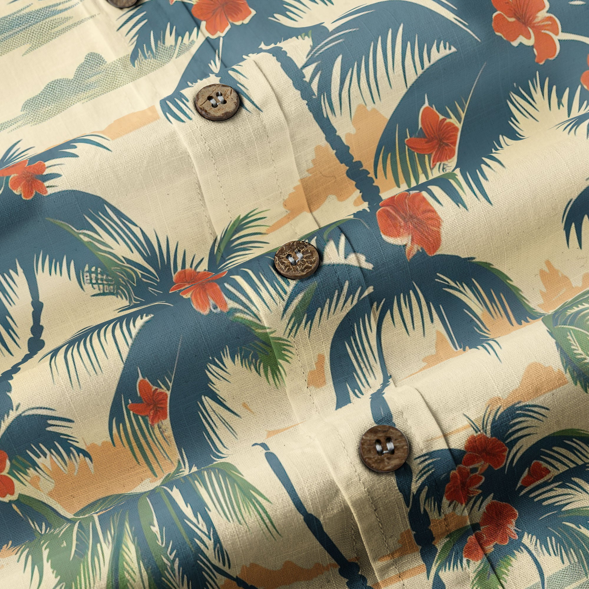 Tropical Garden Blossom Hawaii Shirt, Exotic Hawaiian Button Down Shirt - The Palmix