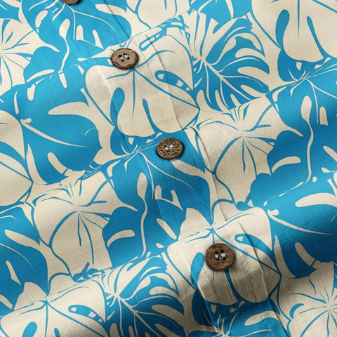 Vintage Aloha Hibiscus Flowers Hawaii Shirt, Floral Hawaiian Button Down Shirt for Men - The Palmix