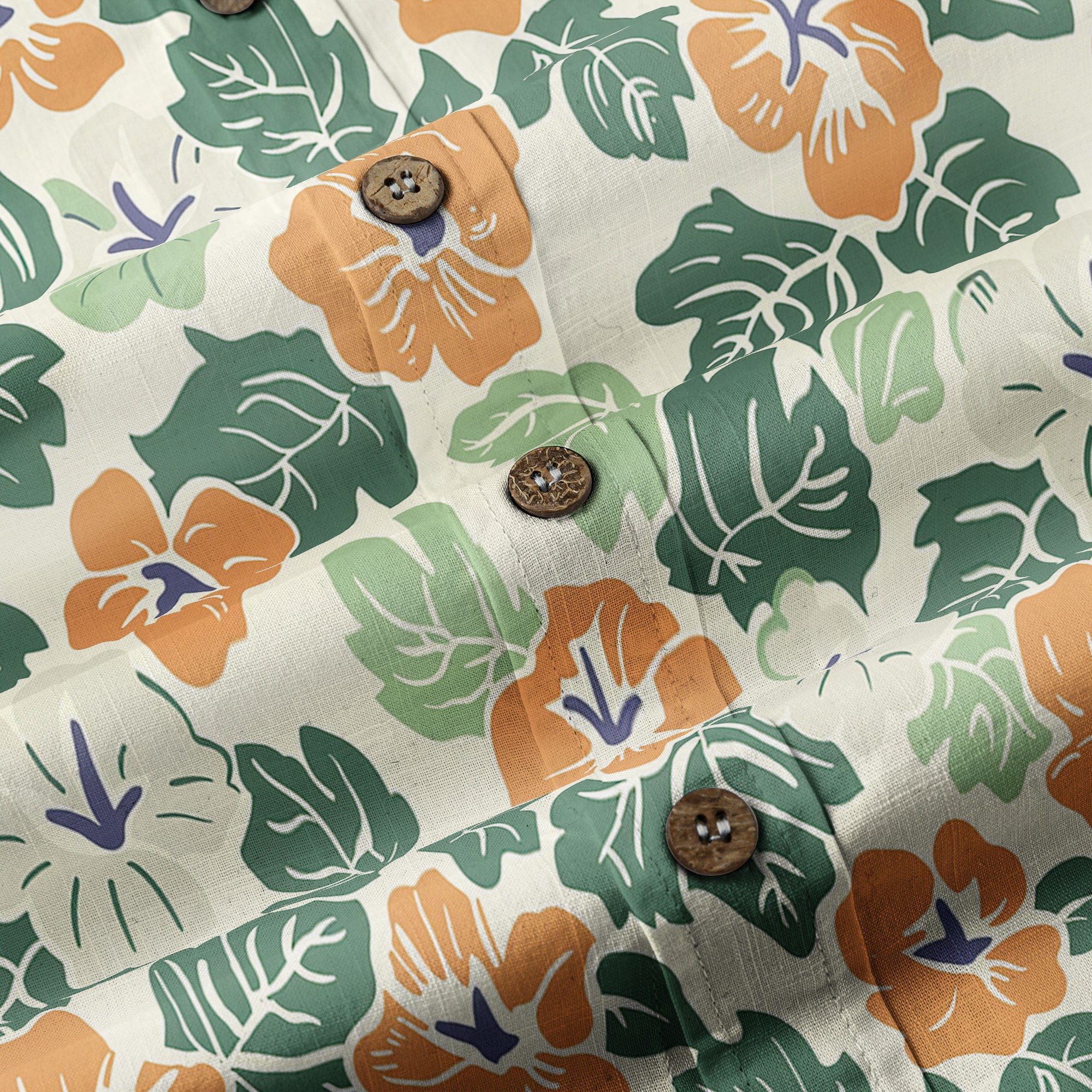 Retro Aloha Flowers Hawaii Shirt, Floral Hawaiian Button Down Shirt - The Palmix