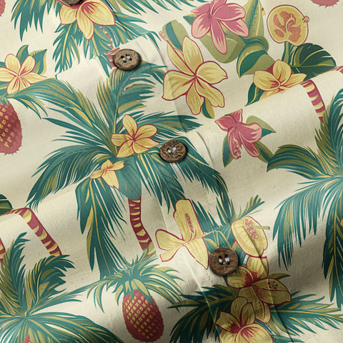 Retro Aloha Flowers Hawaii Shirt, Floral Pattern Hawaiian Shirt - The Palmix