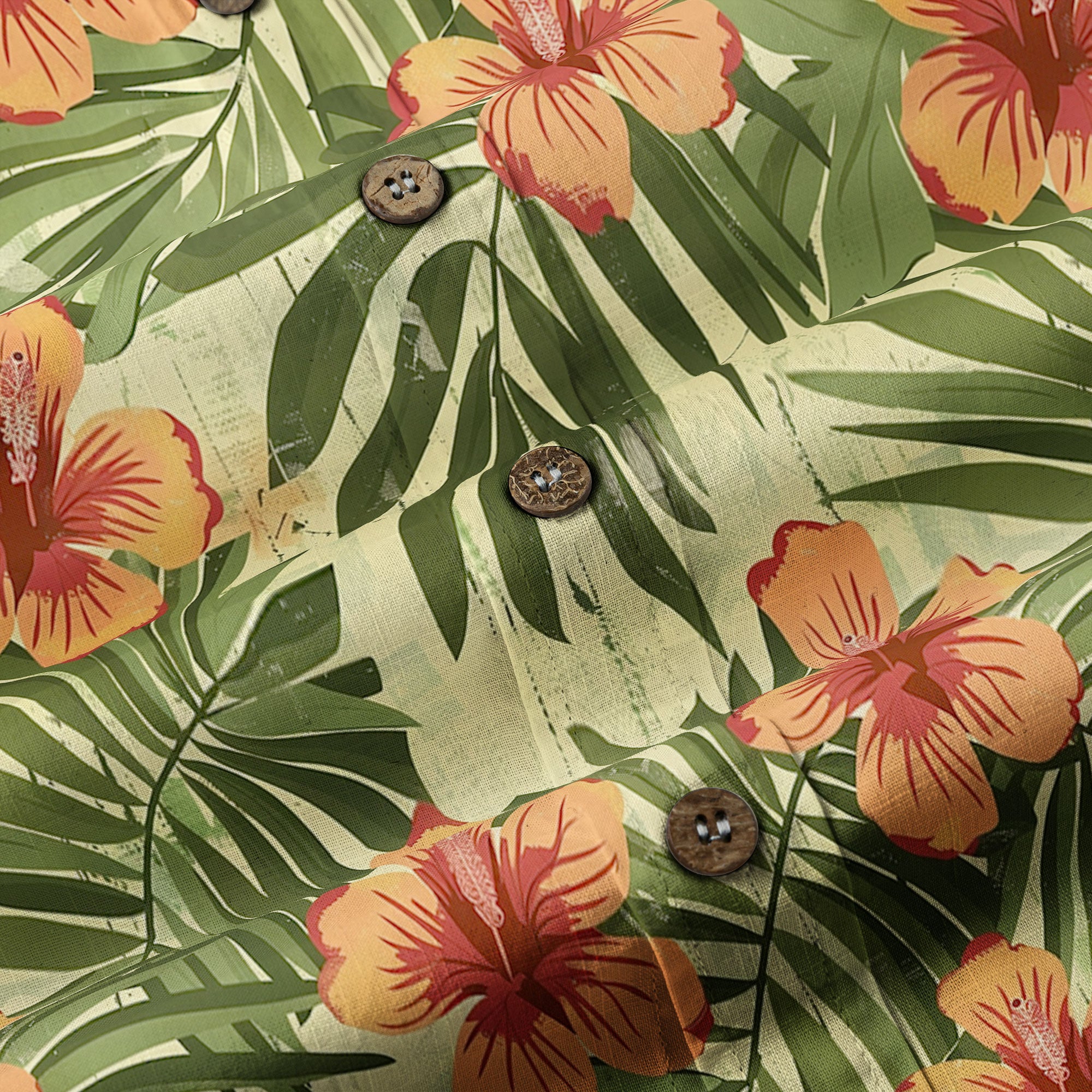 Vintage Aloha Flower Hawaii Shirt, Floral Pattern Hawaiian Shirt for Men - The Palmix