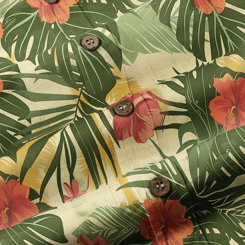 Vintage Aloha Flower Hawaii Shirt, Floral Pattern Hawaiian Shirt for Men - The Palmix