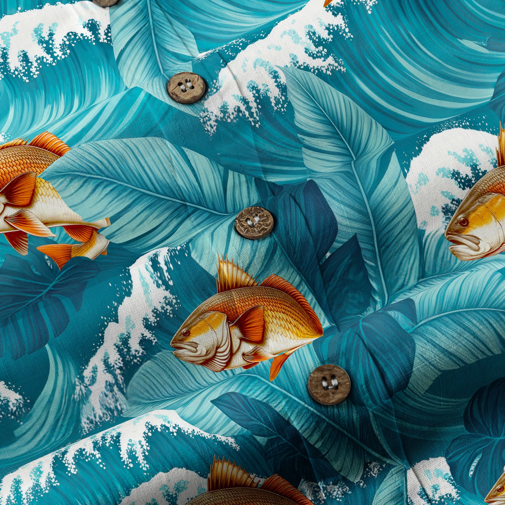 Koi Fish Hawaiian Ocean Shirt, hawaiian vacation drumfish family matching - The Palmix