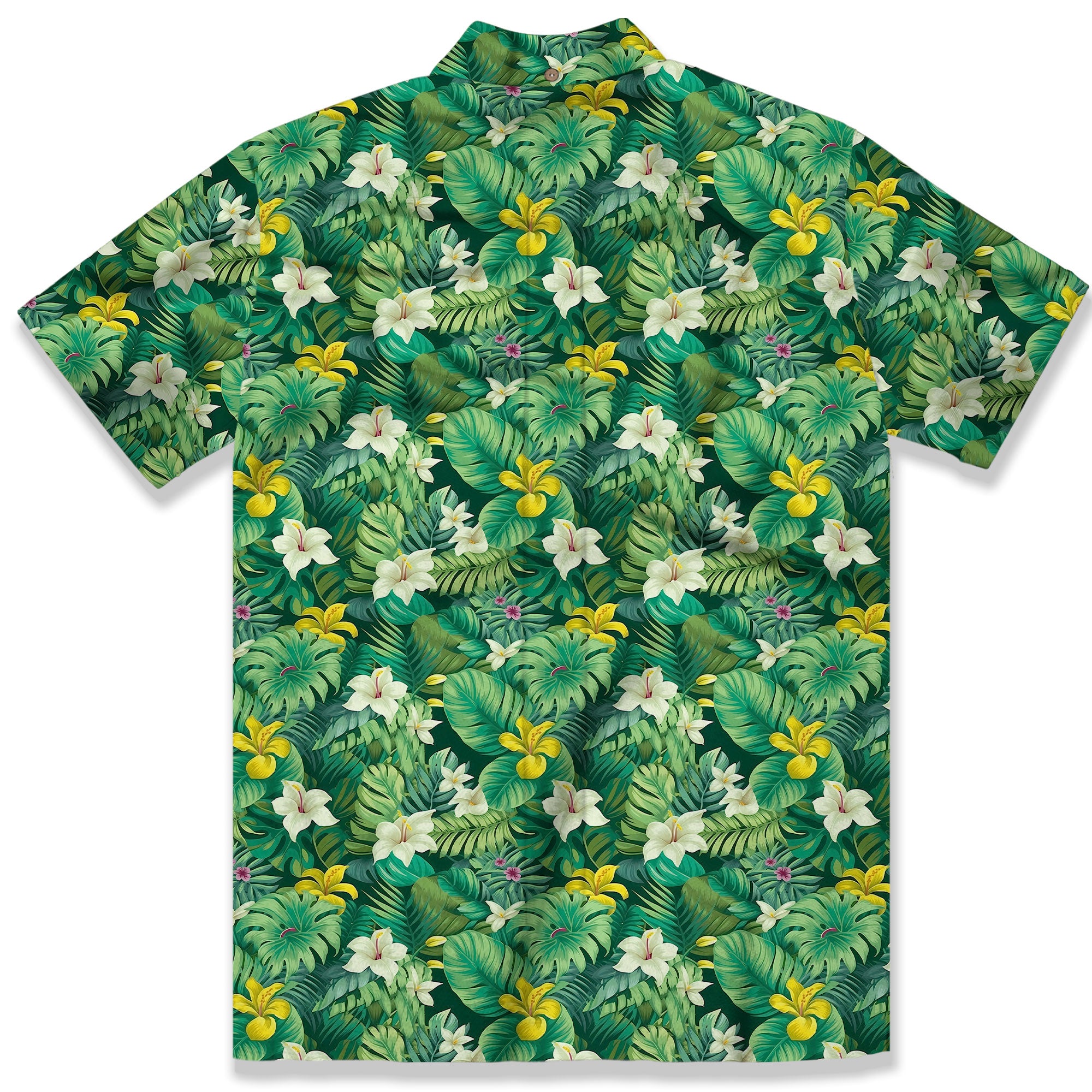 Tropical Floral Pattern Hawaiian Shirt, Aloha Hawaiian Button Down Shirt - The Palmix