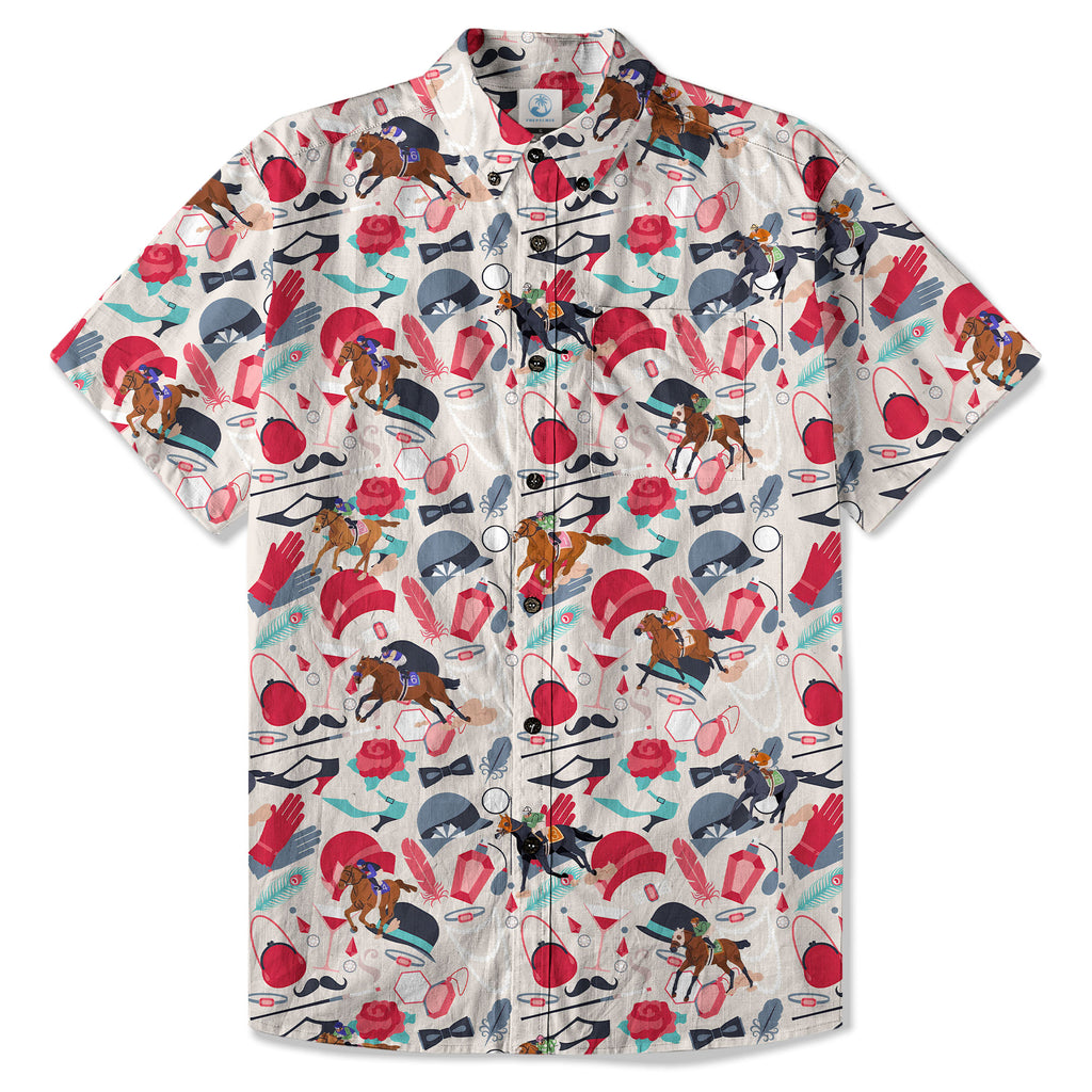 Kentucky Run Roses Hawaiian Shirt Derby Horse Riding Shirt - The Palmix
