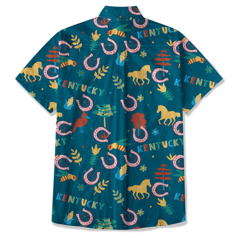 Derby Day Jockey Riding Jumping Horse Hawaiian Shirt Derby Hat Shirt - The Palmix